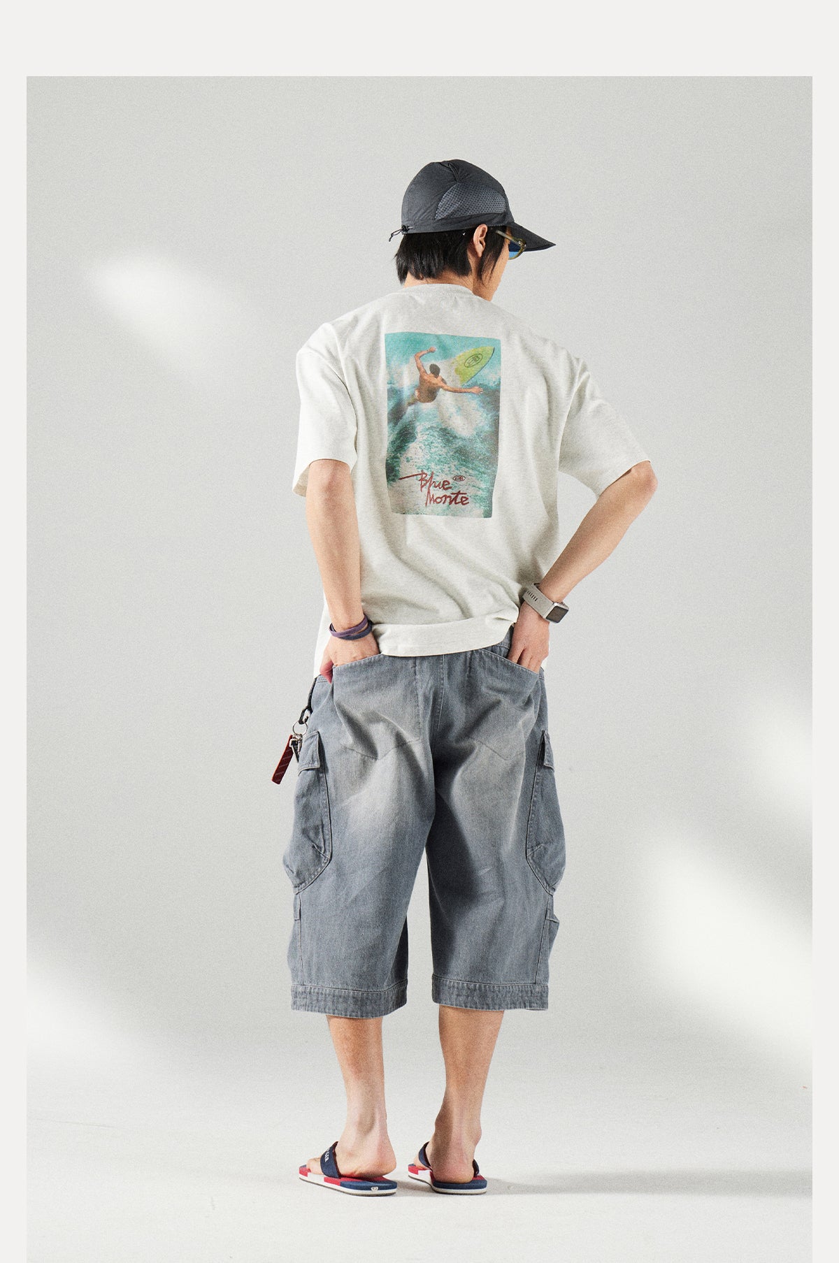 サーフプリント カップルTシャツ25BLDT020