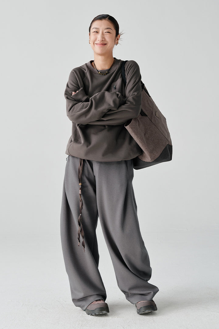 ワイドカーブスウェットパンツNLBLACK002