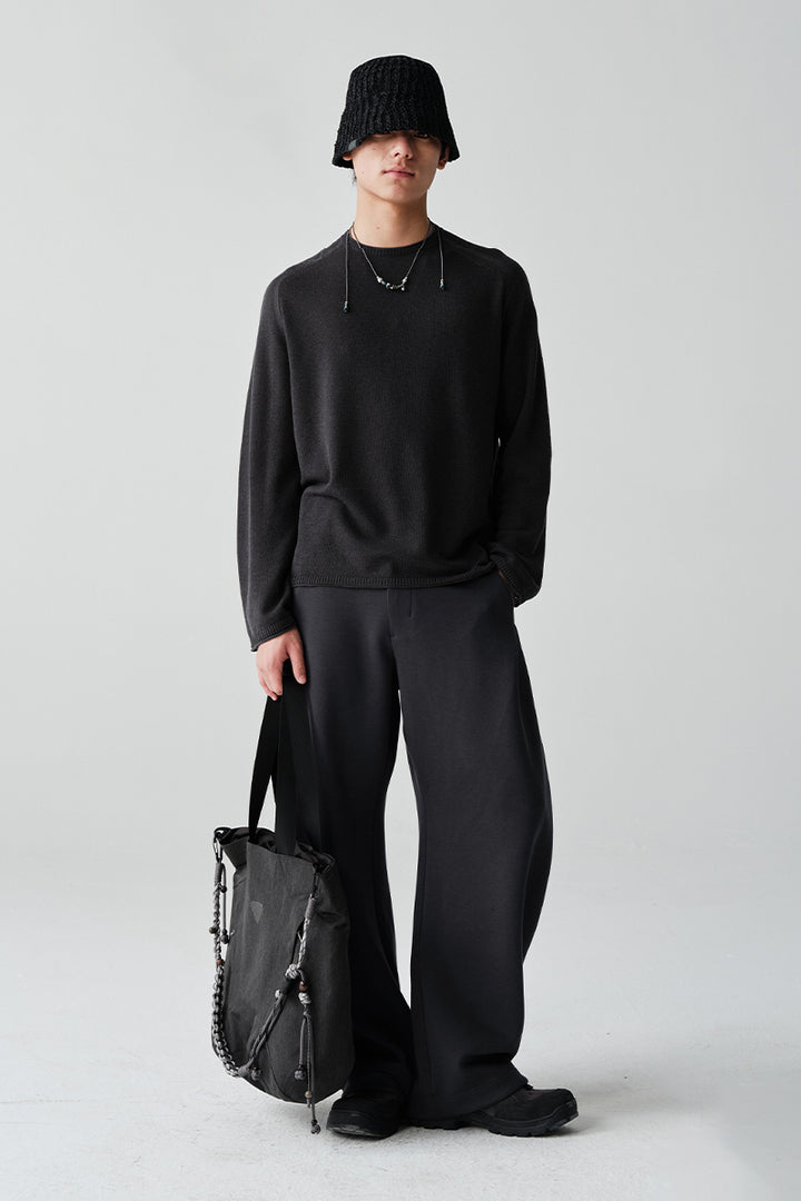ワイドカーブスウェットパンツNLBLACK002
