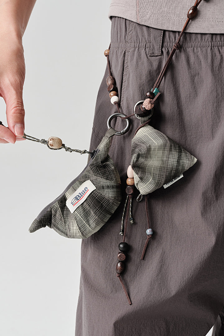 エコ素材チェック柄ミニポーチチャームNLBLAPS004