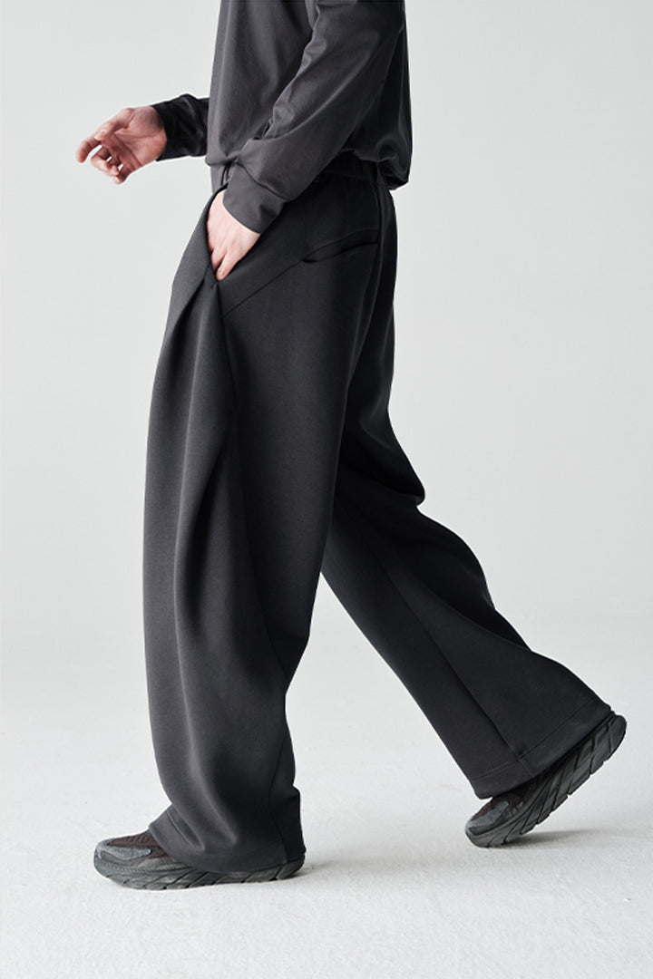 ワイドカーブスウェットパンツNLBLACK002