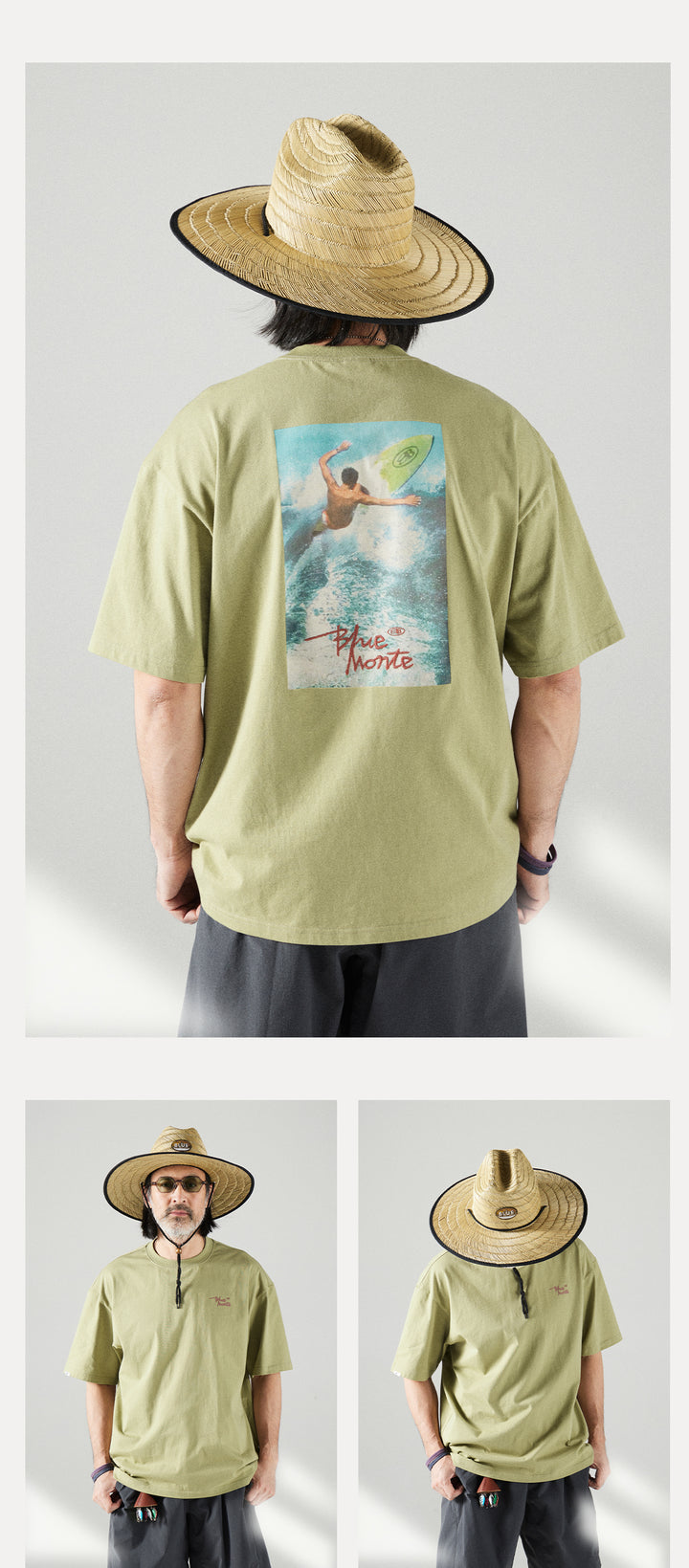 サーフプリント カップルTシャツ25BLDT020