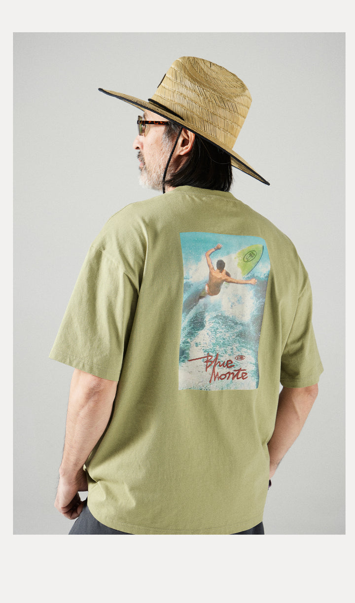 サーフプリント カップルTシャツ25BLDT020