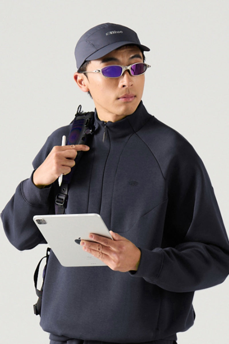 ハーフジップラグランスリーブスウェットNLBLAWY003