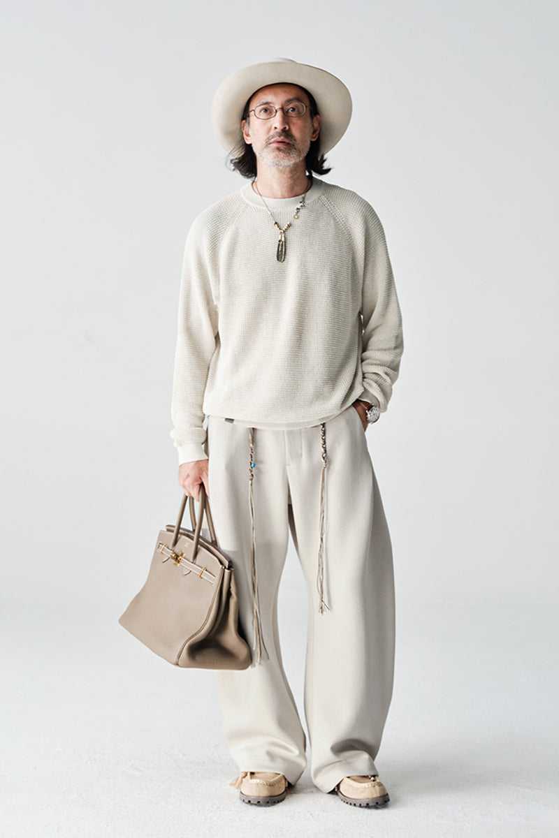 ワイドカーブスウェットパンツNLBLACK002