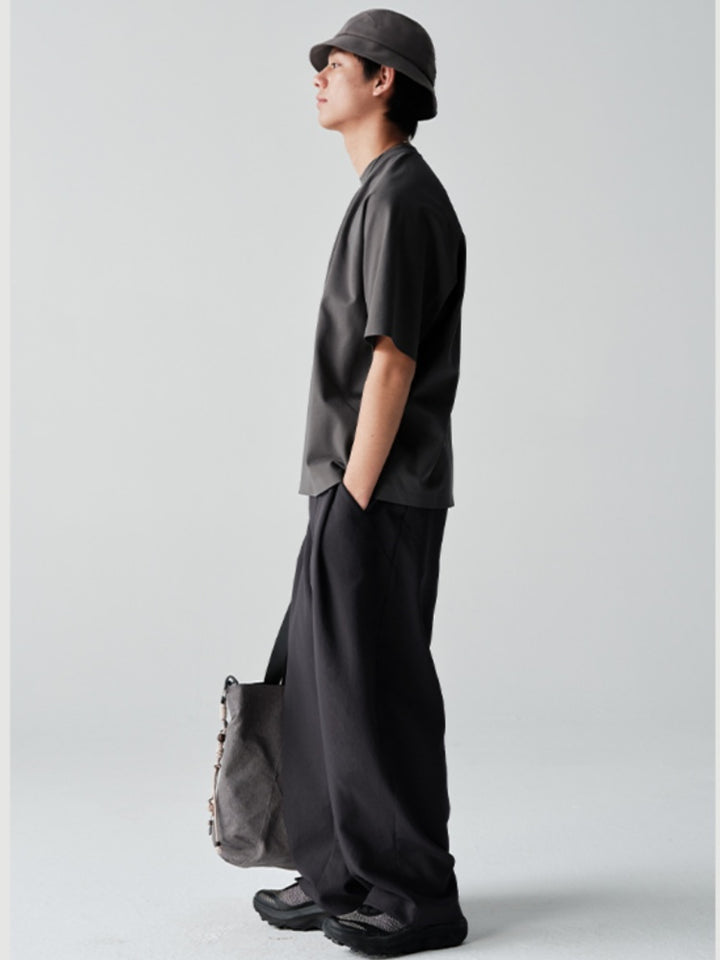 MICROFT撥水ワイドバルーンパンツNLBLACK001
