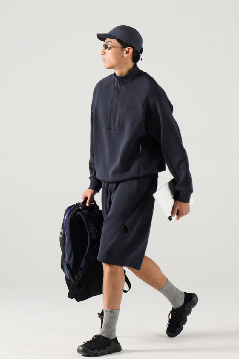 ハーフジップラグランスリーブスウェットNLBLAWY003