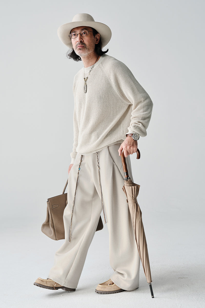 ワイドカーブスウェットパンツNLBLACK002