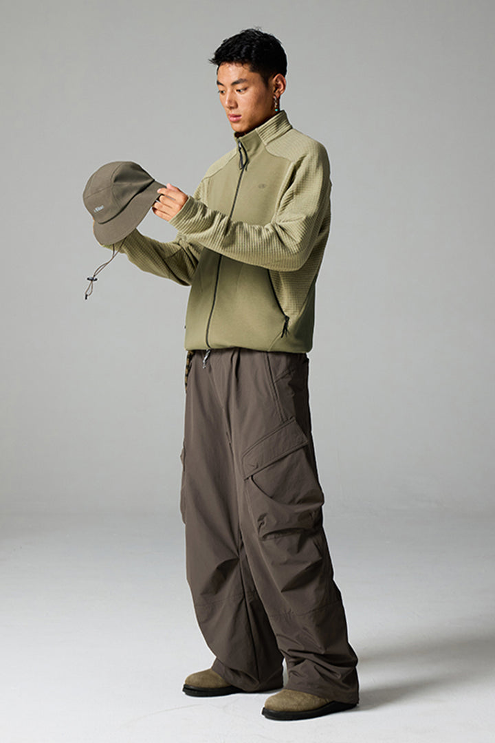 内裏フリースワークパンツメンズ25BLCK031