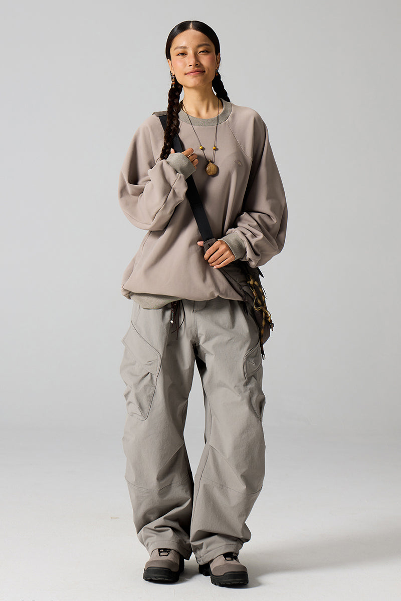 内裏フリースワークパンツウイメンズ25BLCK032