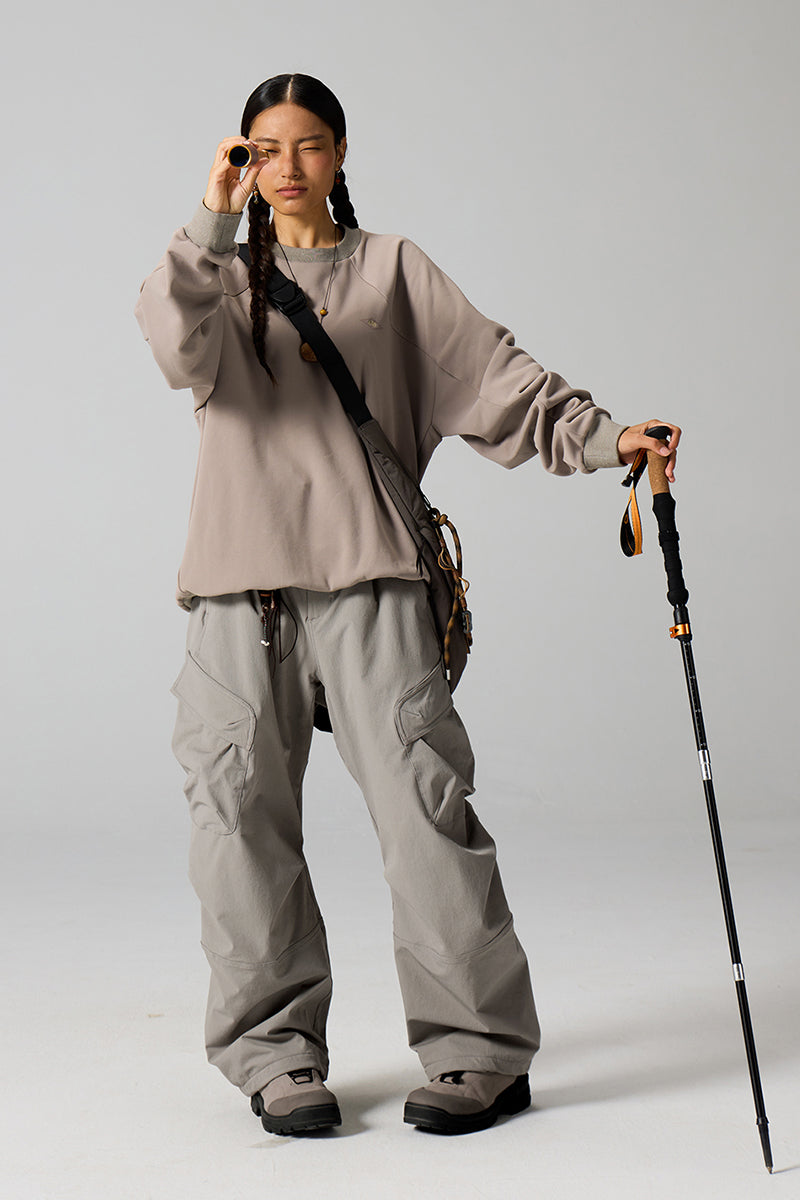 内裏フリースワークパンツウイメンズ25BLCK032