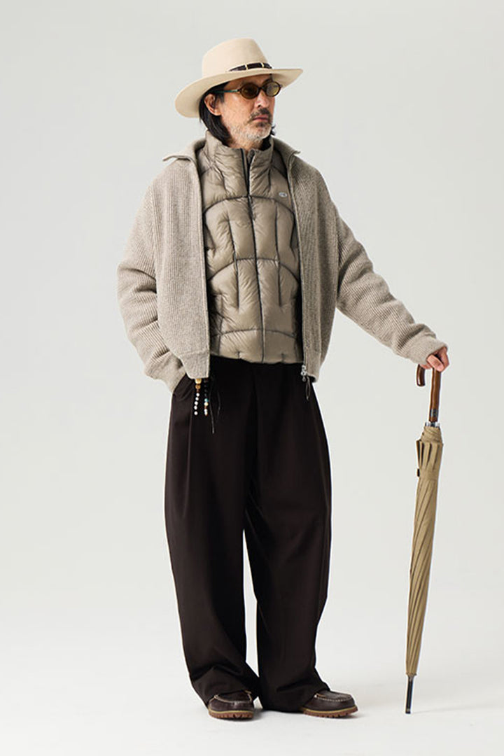 ウールノッチドラペルニットジャケット25BLMS008