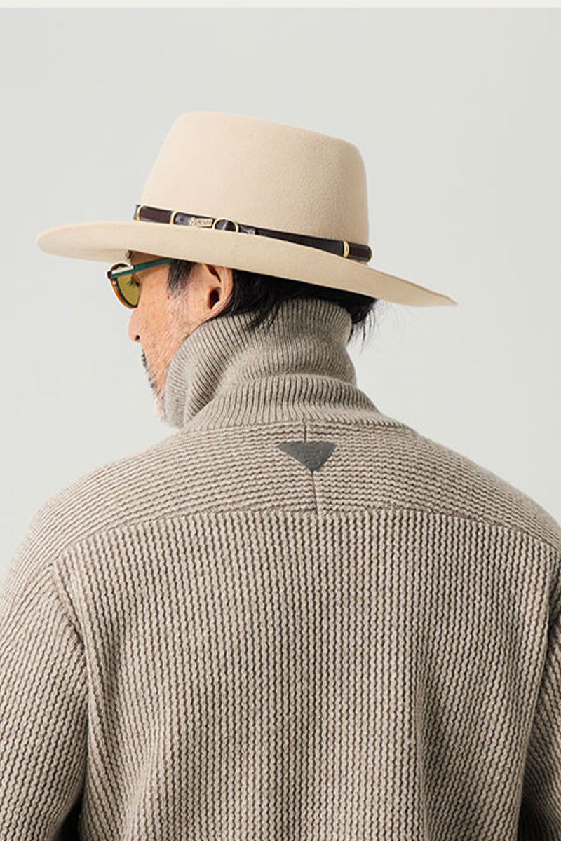 ウールノッチドラペルニットジャケット25BLMS008