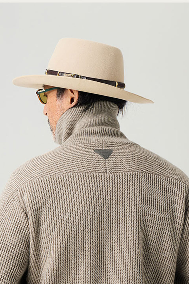 ウールノッチドラペルニットジャケット25BLMS008