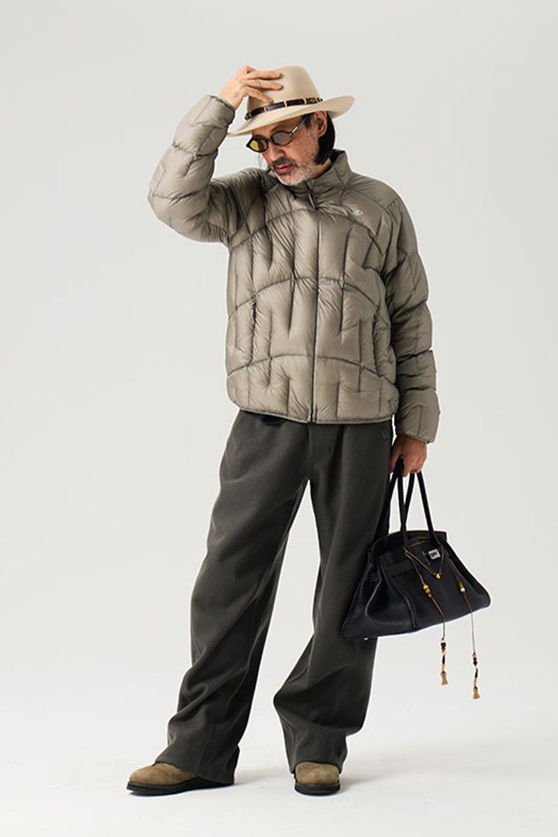 不規則なキルティングダウンジャケット25BLYR011