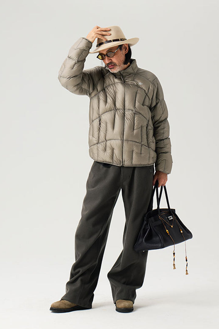 不規則なキルティングダウンジャケット25BLYR011