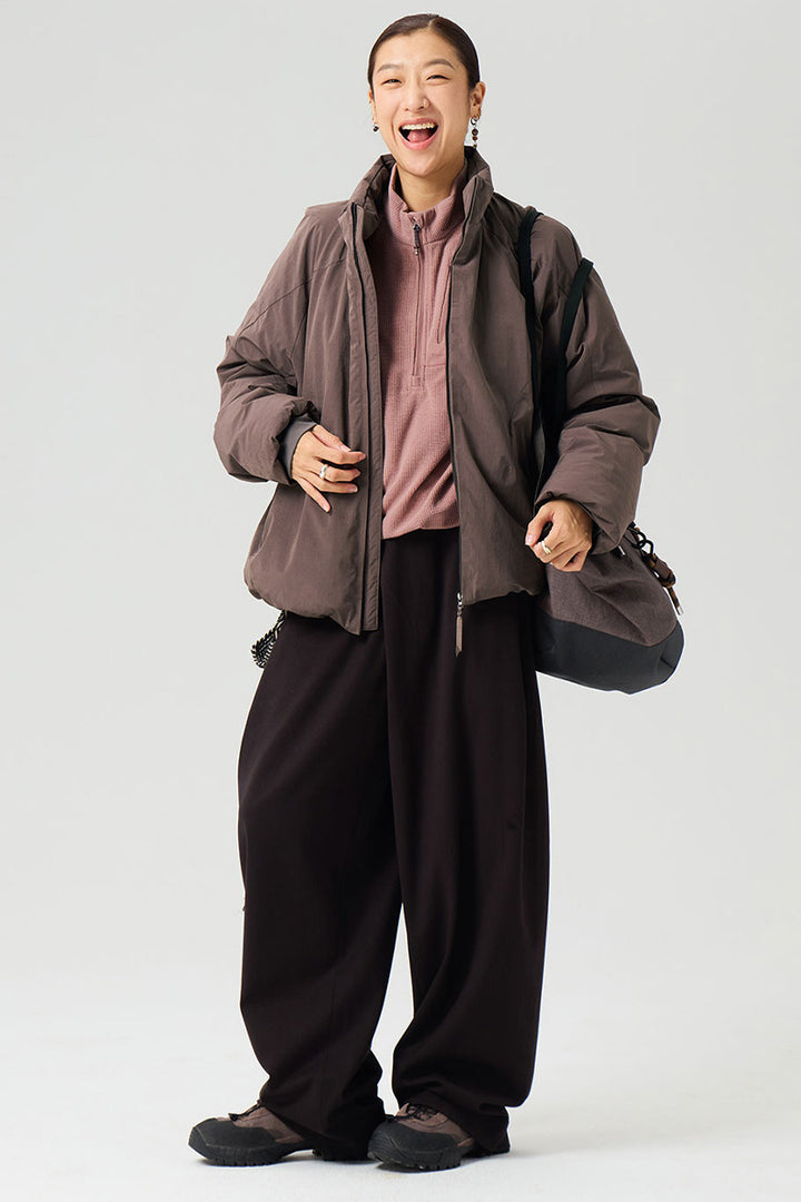 ショートスタンドカラーダウンジャケット25BLYR009