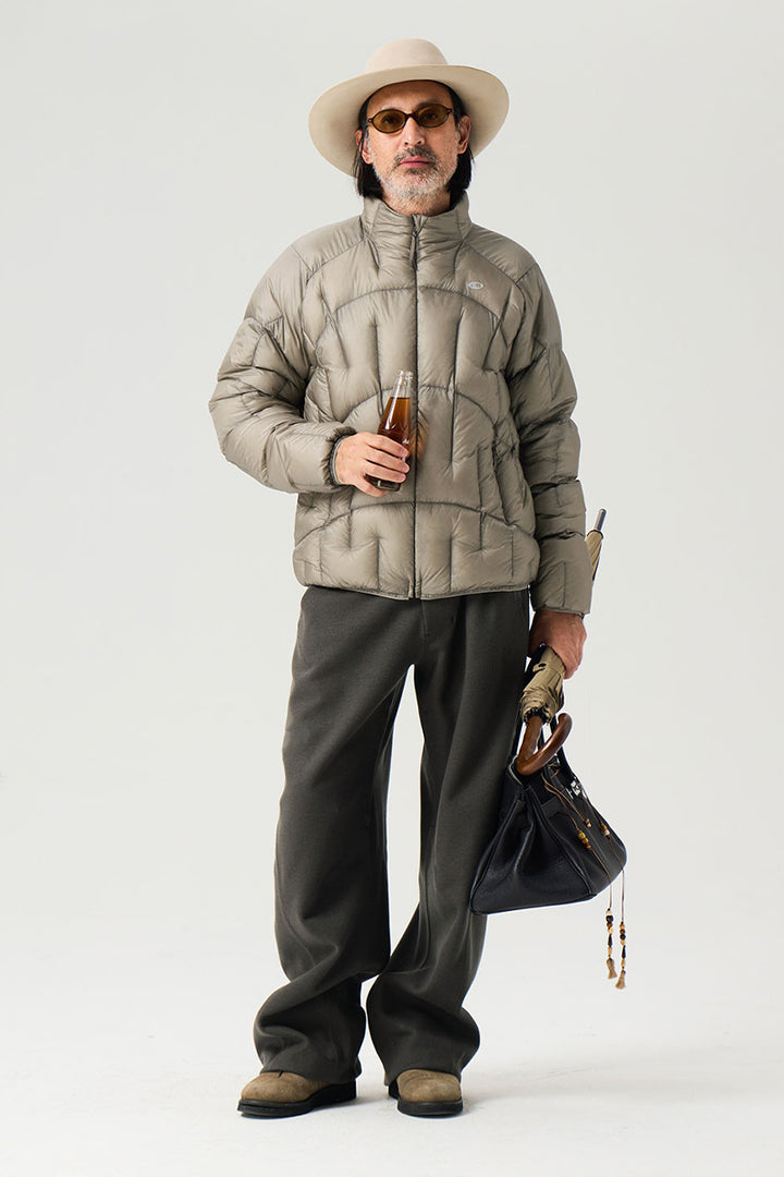 不規則なキルティングダウンジャケット25BLYR011