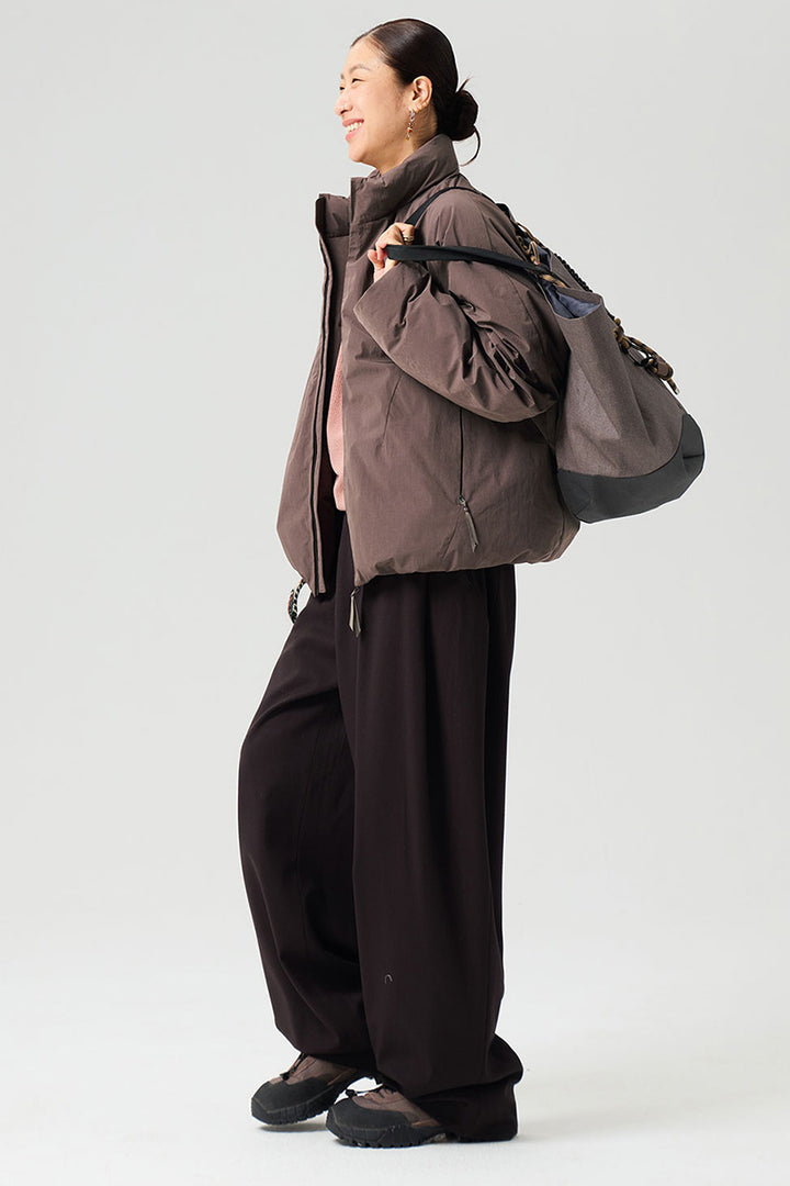 ショートスタンドカラーダウンジャケット25BLYR009