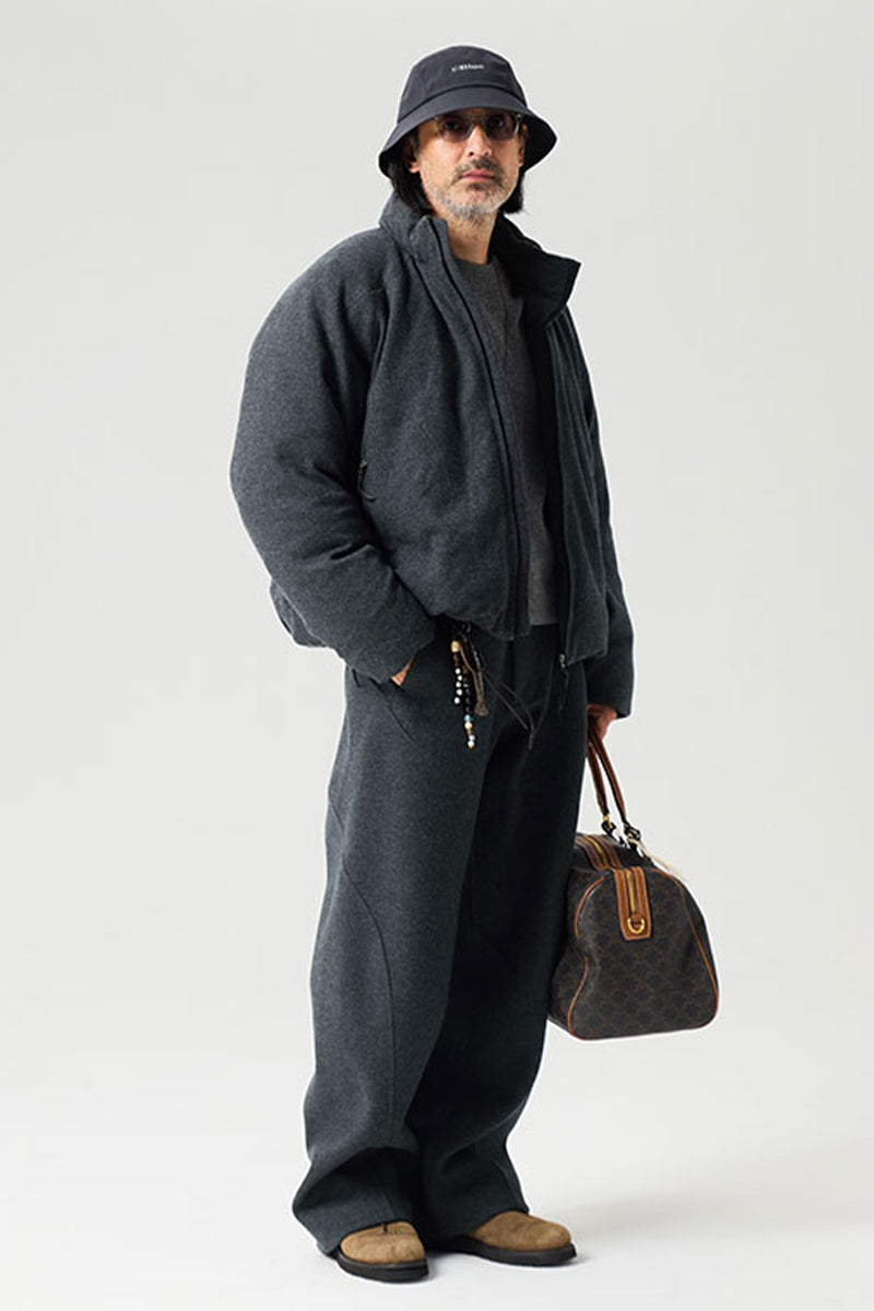 ウールスタンドカラーダウンジャケット25BLYR008