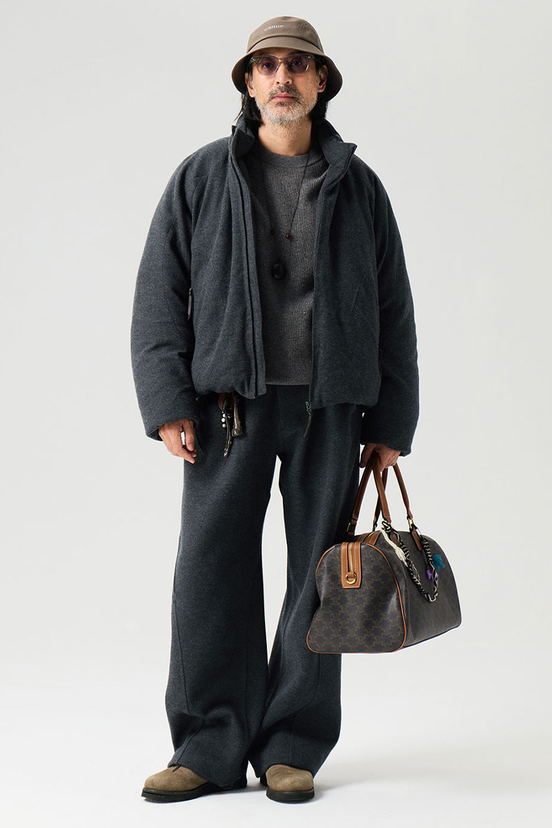 ウールスタンドカラーダウンジャケット25BLYR008