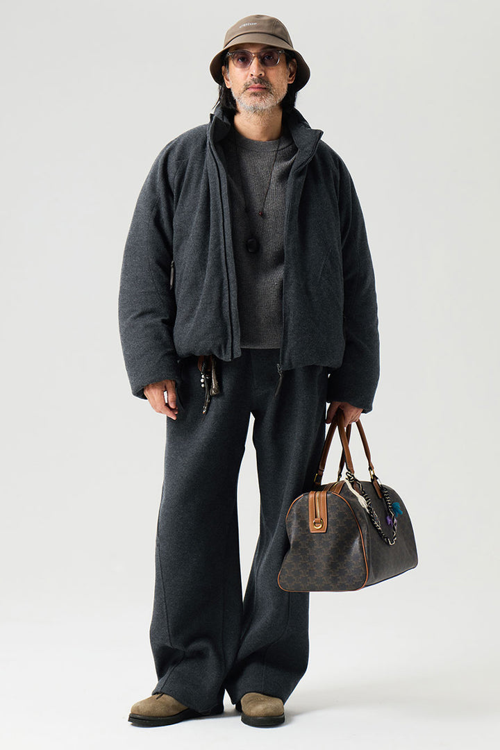 ウールスタンドカラーダウンジャケット25BLYR008