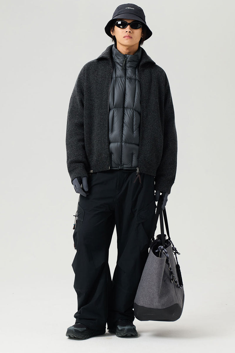 ウールノッチドラペルニットジャケット25BLMS008