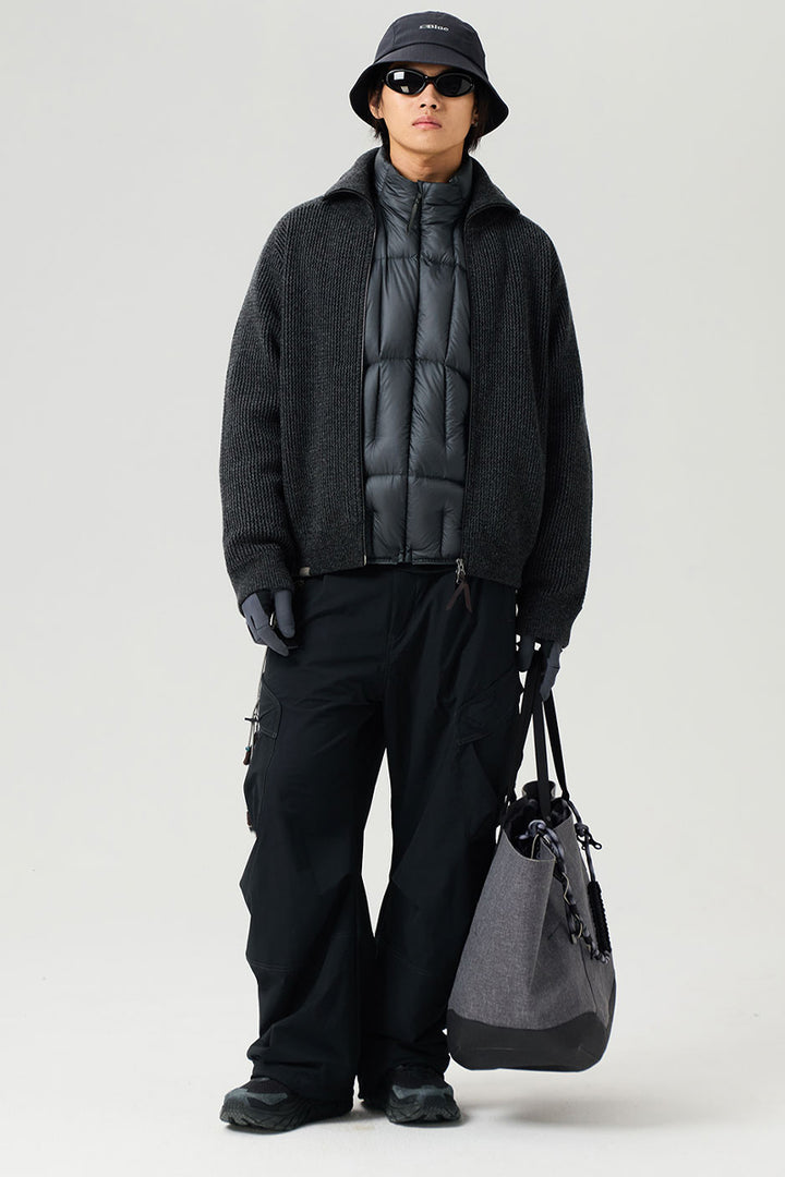 ウールノッチドラペルニットジャケット25BLMS008