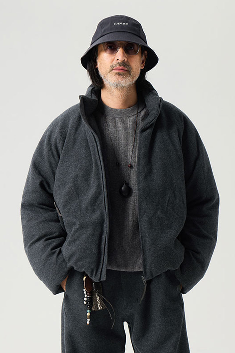 ウールスタンドカラーダウンジャケット25BLYR008