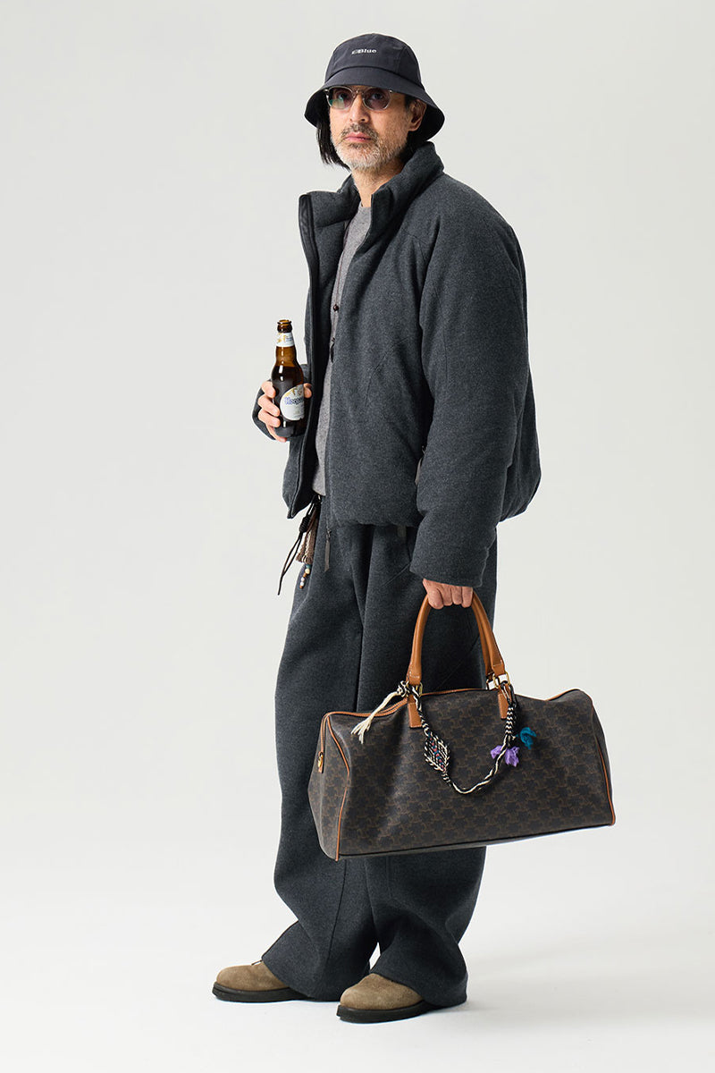 ウールスタンドカラーダウンジャケット25BLYR008