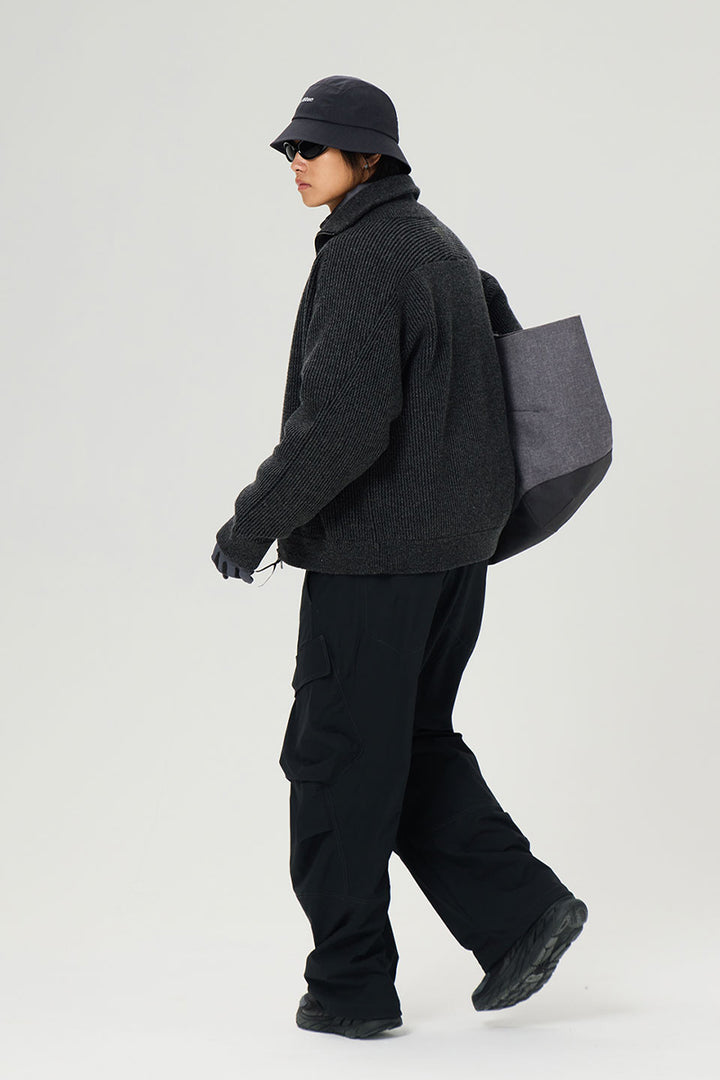 ウールノッチドラペルニットジャケット25BLMS008