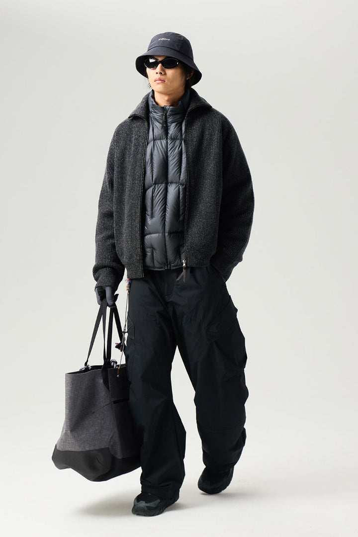 ウールノッチドラペルニットジャケット25BLMS008