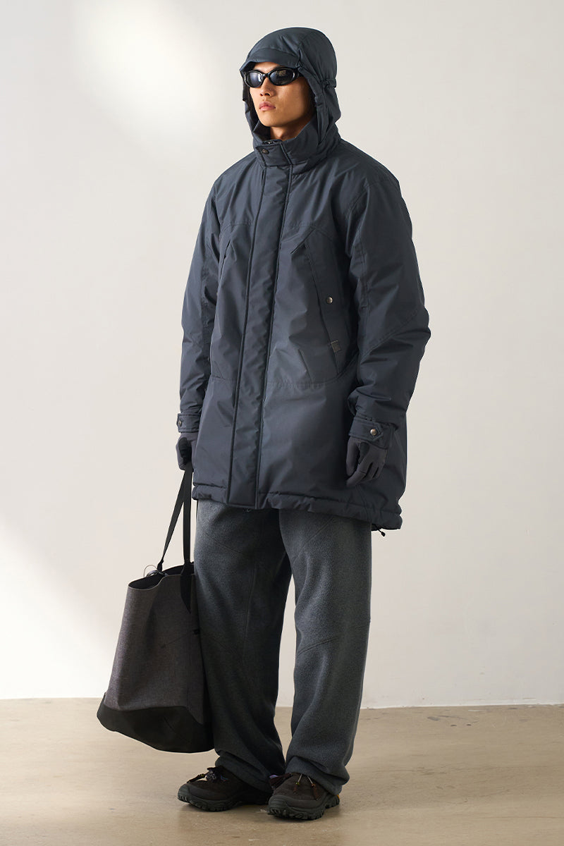 隠しフードスタンドカラーダウンジャケット25BLYR015