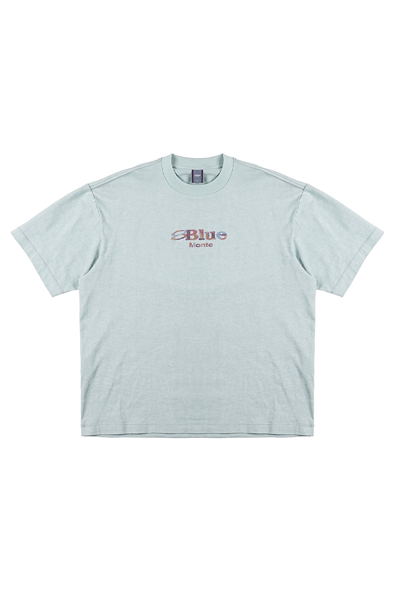 カラフル刺繍ロゴクルーネック半袖TシャツNLBLDTX005