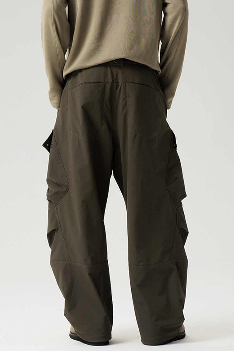 内裏フリースワークパンツメンズ25BLCK031