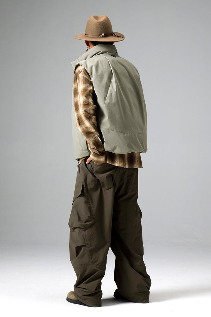 内裏フリースワークパンツメンズ25BLCK031