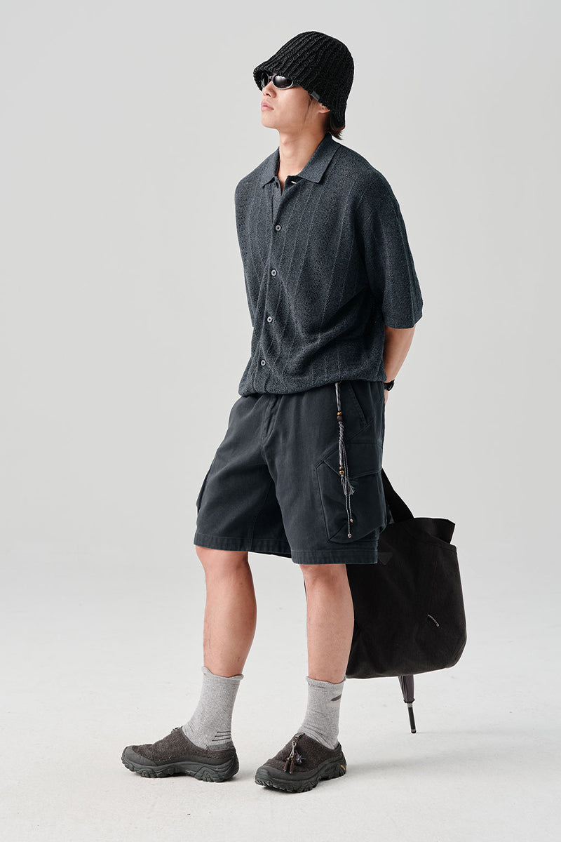 ABACELL半袖ニットカーディガンNLBLDCY003