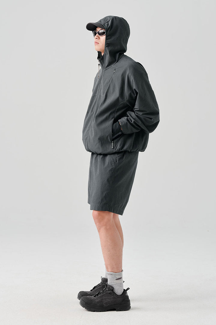リップル生地フード付きアウターNLBLBJK004
