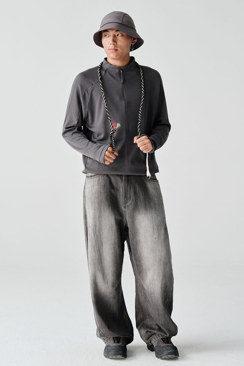 COOLMAXウールハーフジップTシャツNLBLCTX001