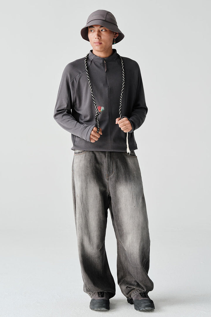 COOLMAXウールハーフジップTシャツNLBLCTX001