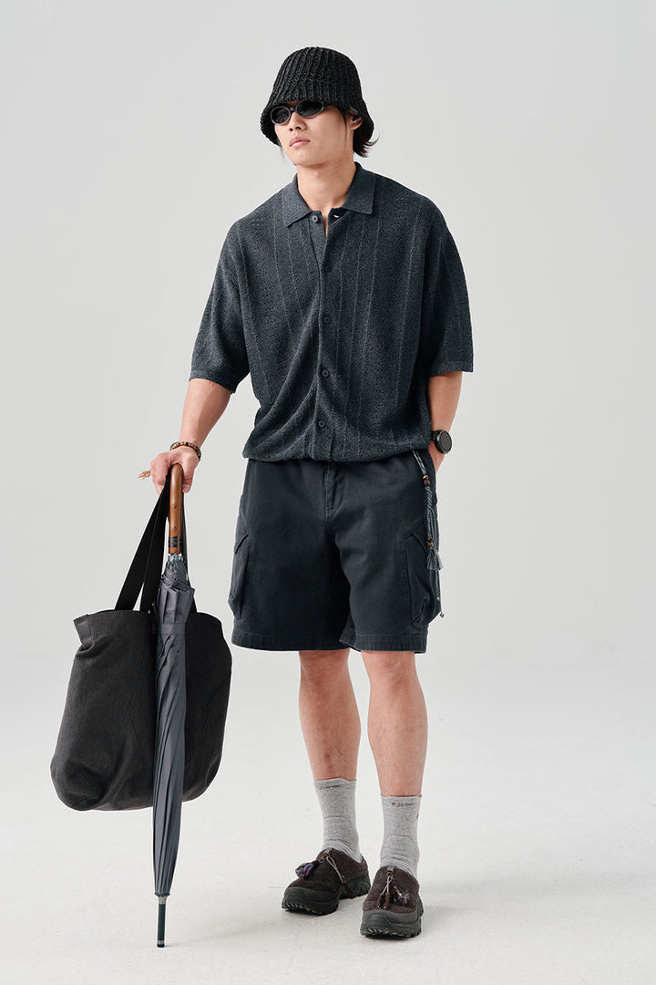 ABACELL半袖ニットカーディガンNLBLDCY003