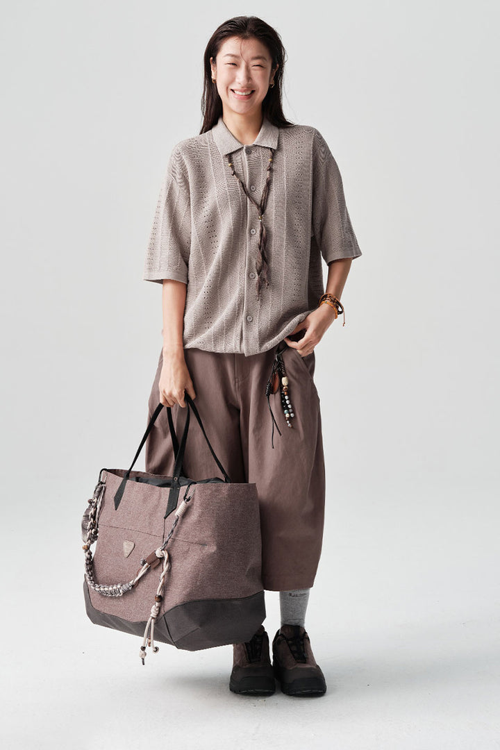 ABACELL半袖ニットカーディガンNLBLDCY003