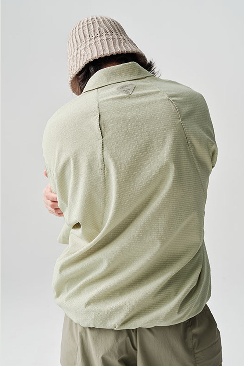 リップル生地半袖シャツアウターNLBLDCY002