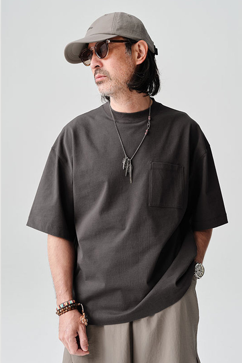 オーバーサイズ胸元ポケット付き半袖TシャツNLBLDTX003