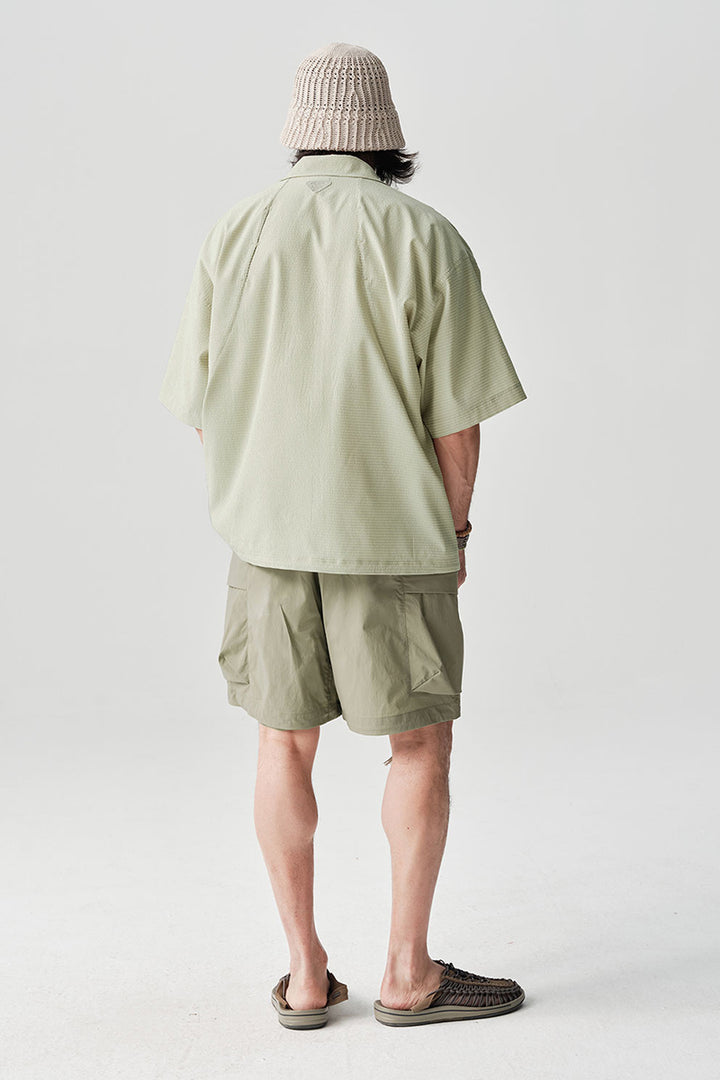リップル生地半袖シャツアウターNLBLDCY002
