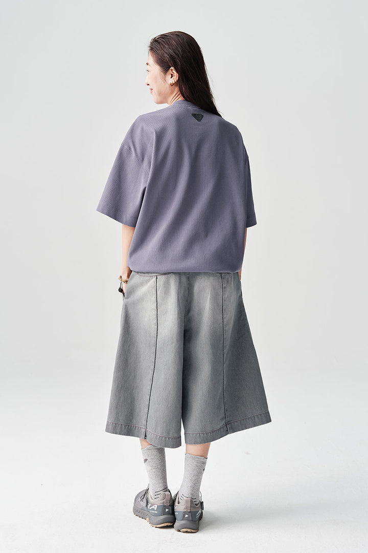 HYDROCOOLワッフル生地ヘンリーネック半袖TシャツNLBLDTX009