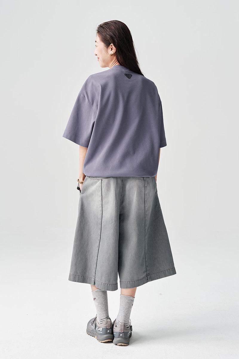 HYDROCOOLワッフル生地ヘンリーネック半袖TシャツNLBLDTX009