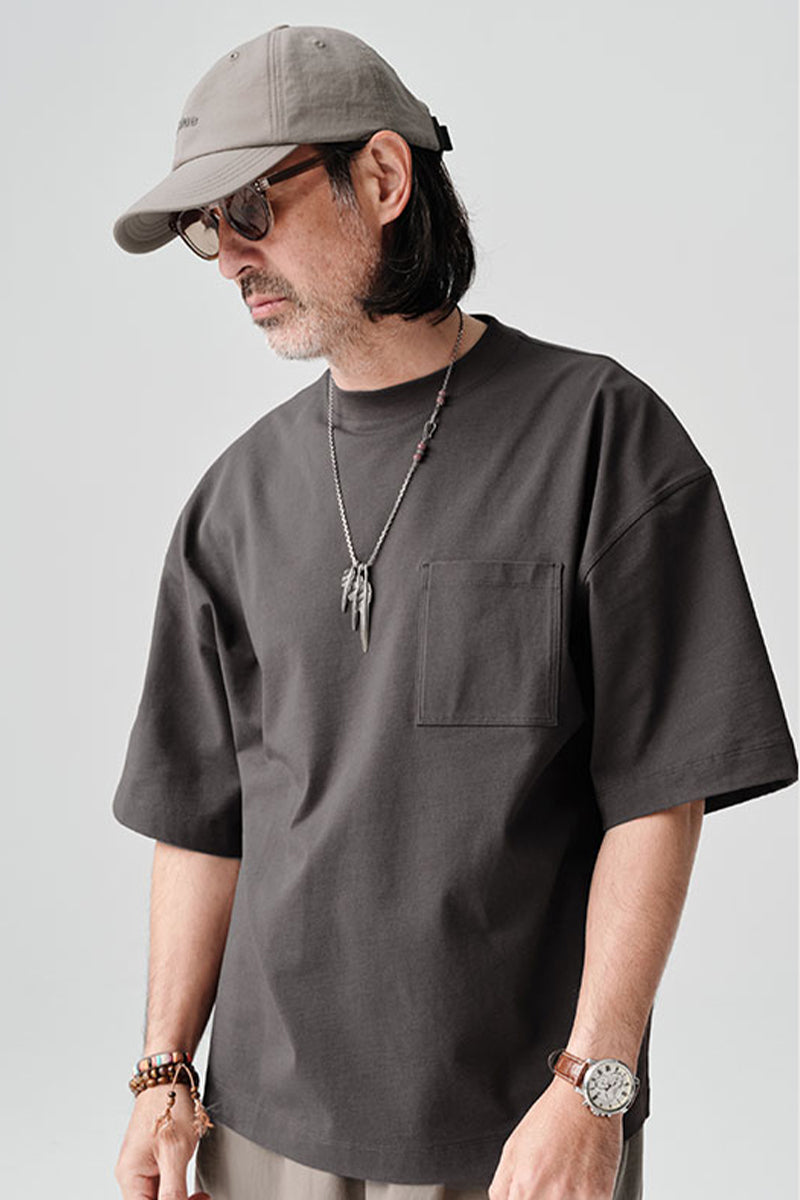 オーバーサイズ胸元ポケット付き半袖TシャツNLBLDTX003