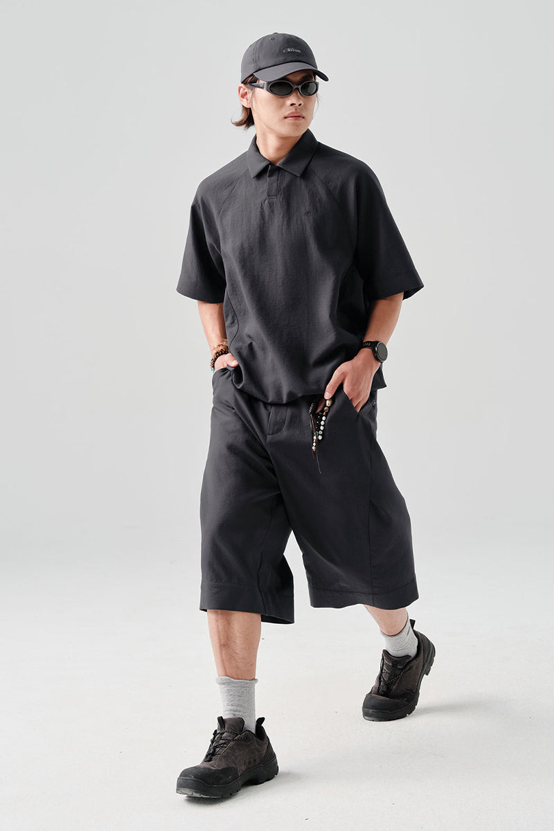 MICROFTオーバーサイズ半袖ポロシャツNLBLDPL001