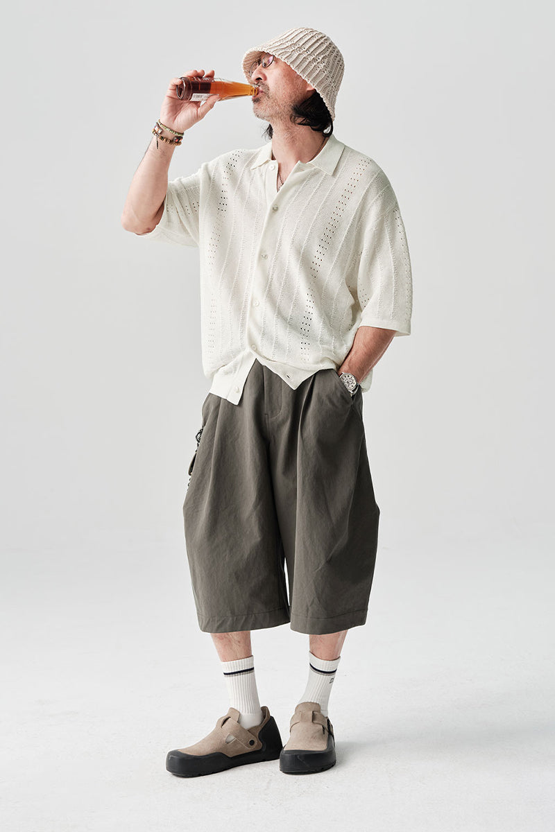 ABACELL半袖ニットカーディガンNLBLDCY003